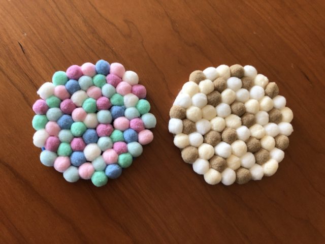 100均ハンドメイド フェルトボールでコースターを作ってみました 100円ショップ Flet S フレッツ 百圓領事館
