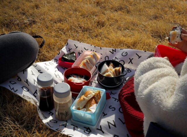 お花見にも便利 カバンにスッと入る100均レジャーシートが使いやすい 100円のチカラ 100円ショップ Flet S フレッツ 百圓領事館